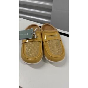 Revitalign Siesta Slide Gem Cornsilk Yellow Rhinestone Mules Size 10B